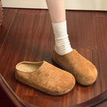 French-style Closed-toe Half-slippers