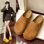 French-style Closed-toe Half-slippers