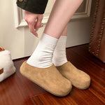 French-style Closed-toe Half-slippers